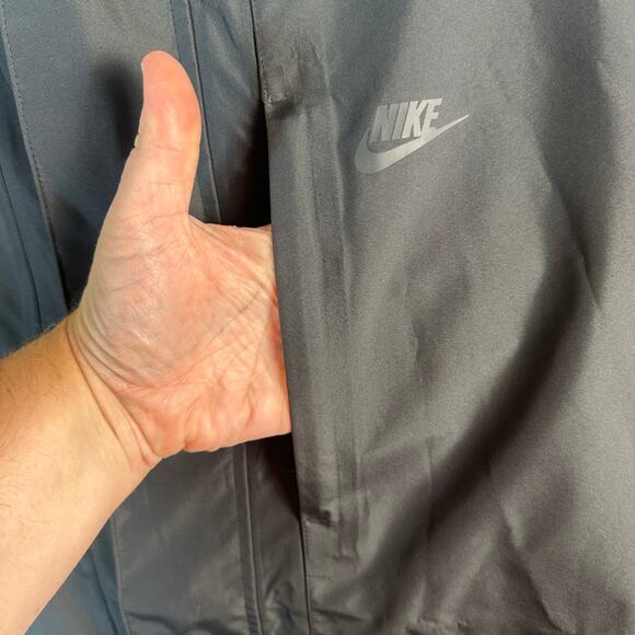Nike rain jacket zip up zip packets black summer utility sure activewear outdoor - Picture 15 of 16